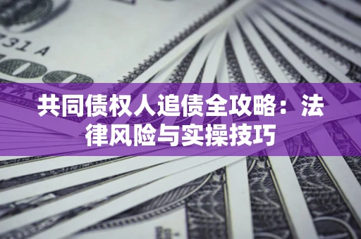 武汉共同债权人追债全攻略：法律风险与实操技巧