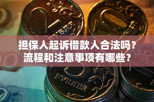武汉担保人起诉借款人合法吗？流程和注意事项有哪些？