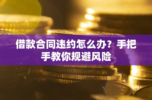 武汉借款合同违约怎么办？手把手教你规避风险