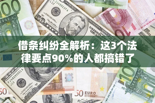 武汉借条纠纷全解析：这3个法律要点90%的人都搞错了