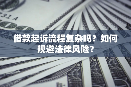 武汉借款起诉流程复杂吗？如何规避法律风险？