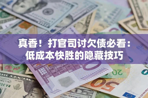 武汉真香！打官司讨欠债必看：低成本快胜的隐藏技巧
