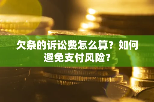 武汉欠条的诉讼费怎么算？如何避免支付风险？