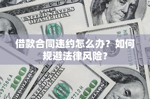 武汉借款合同违约怎么办？如何规避法律风险？